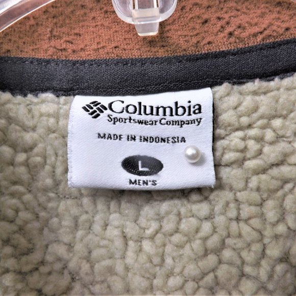 NWOT Columbia Mens Grey w Brown Trim Omni-Sheild 3/4 Zip Pullover Popover L - Picture 11 of 13
